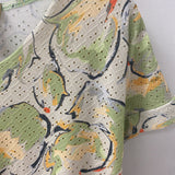 VICTORIA collection WOMEN'S TOP muli lime floral print S