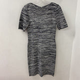 REISS WOMEN'S DRESS black white marlied 8