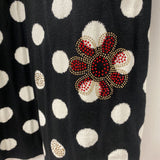 TRICOTTO WOMEN'S DRESS black white dots M