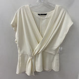 ZARA WOMEN'S BLOUSE/SHIRT ivory XL