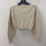 H&M WOMEN'S CARDIGAN beige pink S
