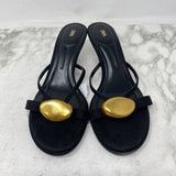 ZARA WOMEN'S HEELS black gold 38