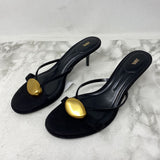 ZARA WOMEN'S HEELS black gold 38