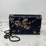 WOMEN'S BAG yellow and brown floral on black