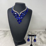 WOMEN'S JEWELRY SET blue clear gold