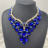 WOMEN'S JEWELRY SET blue clear gold