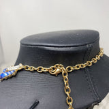WOMEN'S JEWELRY SET blue clear gold