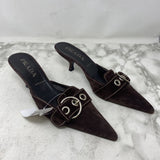 PRADA WOMEN'S HEELS brown 38.5
