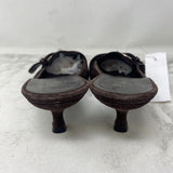 PRADA WOMEN'S HEELS brown 38.5