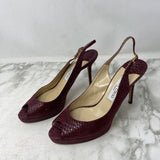 JIMMY CHOO WOMEN'S HEELS burgundy 40.5
