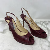 JIMMY CHOO WOMEN'S HEELS burgundy 40.5