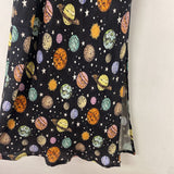 WOMEN'S DRESS stars & planets on black S
