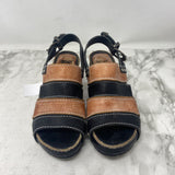 john fluevog WOMEN'S HEELS black tan 6-7?