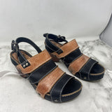 john fluevog WOMEN'S HEELS black tan 6-7?