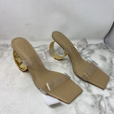 Cult Gaia WOMEN'S HEELS beige clear gold 39.5