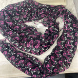 WOMEN'S SCARF/SHAWL pink black