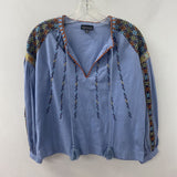 TOPSHOP WOMEN'S BLOUSE/SHIRT blue multi 2