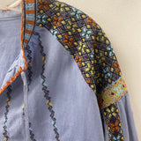 TOPSHOP WOMEN'S BLOUSE/SHIRT blue multi 2