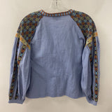 TOPSHOP WOMEN'S BLOUSE/SHIRT blue multi 2