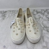 KEDS WOMEN'S FLATS cream w/pearl 8.5