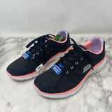 SKECHERS WOMEN'S SNEAKERS black orange 10