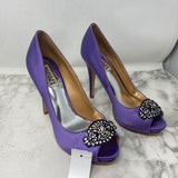 BADGLEY MISCHKA WOMEN'S HEELS purple 7.5
