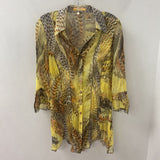 CRISCA WOMEN'S BLOUSE/SHIRT feather print 10
