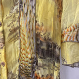 CRISCA WOMEN'S BLOUSE/SHIRT feather print 10