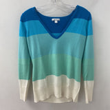 new york & company WOMEN'S SWEATER wide stripes M