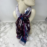 ANN TAYLOR WOMEN'S SCARF/SHAWL white blue purple