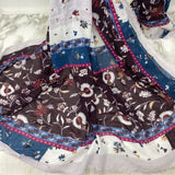 ANN TAYLOR WOMEN'S SCARF/SHAWL white blue purple