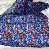 WOMEN'S SCARF/SHAWL blue red grey