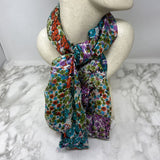 WOMEN'S SCARF/SHAWL white green orange