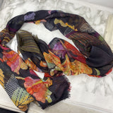 SILK ROUTE WOMEN'S SCARF/SHAWL brown purple orange