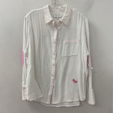 JOHN + JENN WOMEN'S BLOUSE/SHIRT white pink L