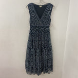 MAX STUDIO WOMEN'S DRESS navy white L
