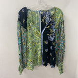 FREE PEOPLE WOMEN'S BLOUSE/SHIRT black green purple M