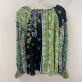 FREE PEOPLE WOMEN'S BLOUSE/SHIRT black green purple M