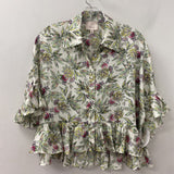 cinq a sept WOMEN'S BLOUSE/SHIRT white pink green M