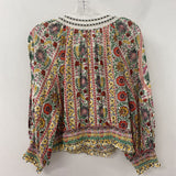 alice + olivia WOMEN'S BLOUSE/SHIRT white green pink XL