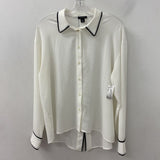 HALOGEN WOMEN'S BLOUSE/SHIRT white black L