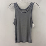 WOMEN'S TANK/CAMI black white stripe L