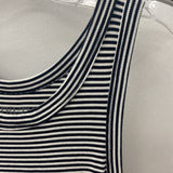 WOMEN'S TANK/CAMI black white stripe L
