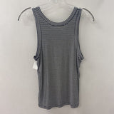WOMEN'S TANK/CAMI black white stripe L