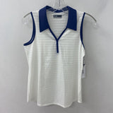 lija WOMEN'S ACTIVE TOP white navy M