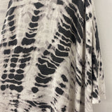 BRYN WALKER WOMEN'S TOP white grey tie-dye S