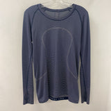 LULULEMON WOMEN'S ACTIVE TOP navy white stripe 10