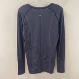 LULULEMON WOMEN'S ACTIVE TOP navy white stripe 10
