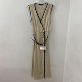 ZARA WOMEN'S DRESS beige black M