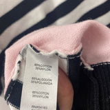 KARL LAGERFELD WOMEN'S SWEATER white pink black stripe L